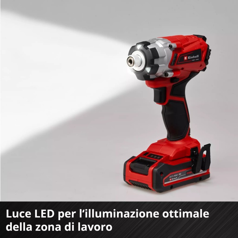 EINHELL AVVITATORE A IMPULSI A BATTERIA TE-CI 18/1 Li-Solo