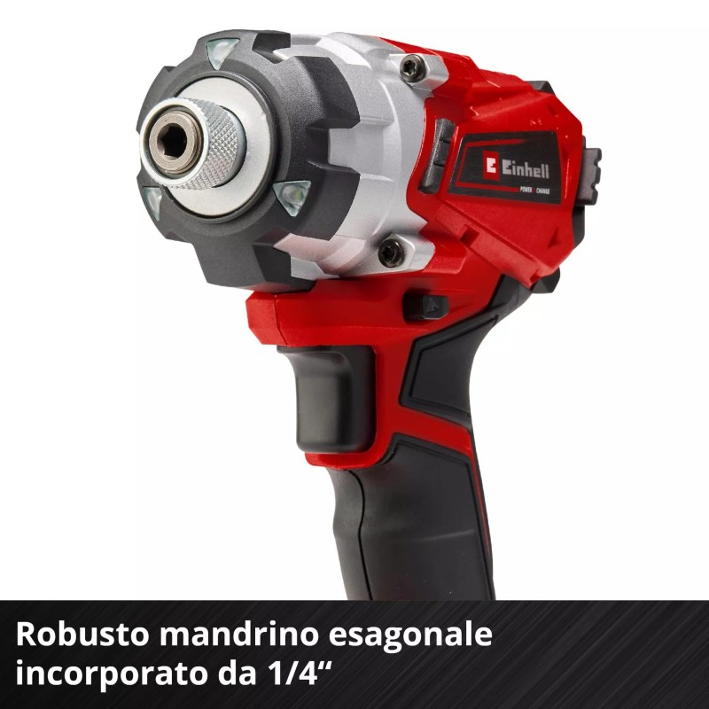 EINHELL AVVITATORE A IMPULSI A BATTERIA TE-CI 18/1 Li-Solo