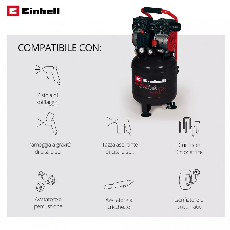 EINHELL COMPRESSORE TE-AC 135/24 SILENT PLUS