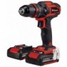 EINHELL TRAPANO A PERCUSSIONE A BATTERIA TE-CD 18/40 Li-i +64 (2x2