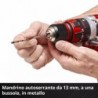 EINHELL TRAPANO A PERCUSSIONE A BATTERIA TE-CD 18/48 Li-i (2x2