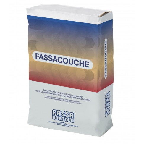 Intonaco Fassa Fassacouche monostrato colorato semi-alleggerito bianco (Pedana da 48 sacchi da 25 Kg)