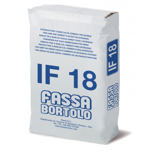 Intonaco di finitura Fassa IF18 a base di calce e cemento bianco per interni (Sacco da 25 kg) Fassa Bortolo - 1