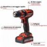 EINHELL TRAPANO AVVITATORE A BATTERIA TC-CD 18/35 Li (1x1