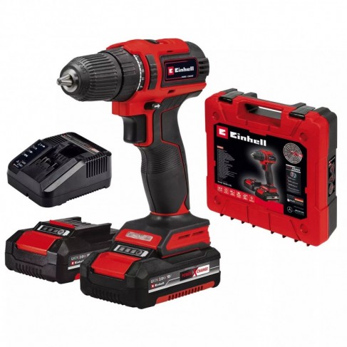 EINHELL TRAPANO AVVITATORE A BATTERIA TE-CD 18/40 Li BL (2x2