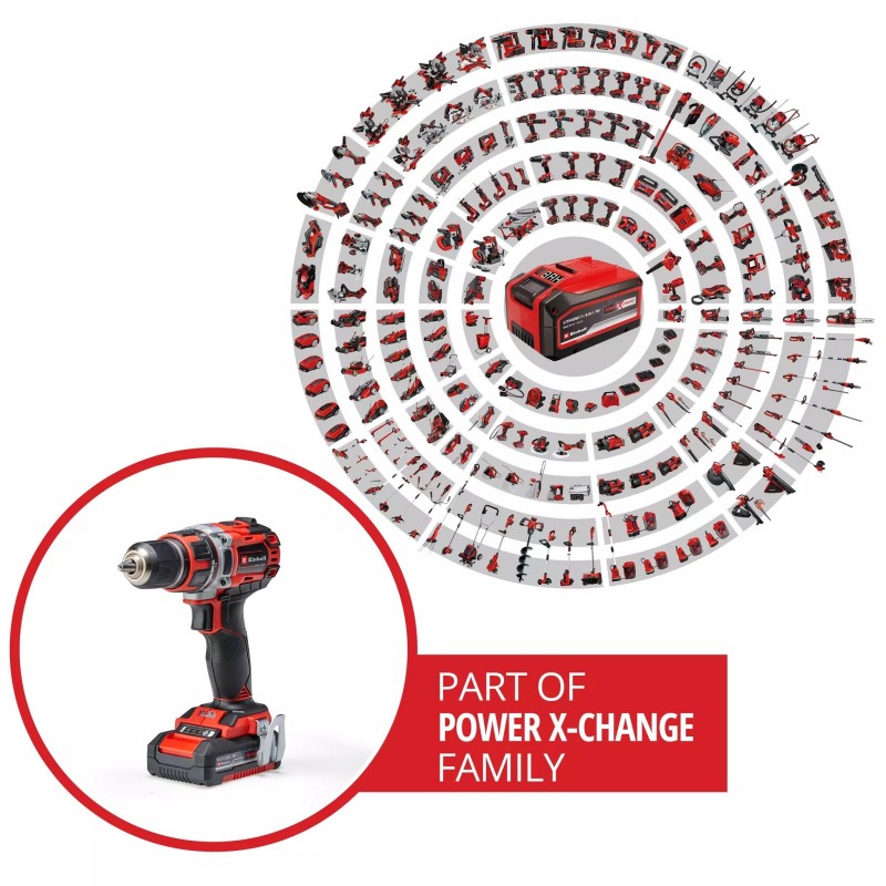 EINHELL TRAPANO AVVITATORE A BATTERIA TP-CD 18/50 Li BL (2x2