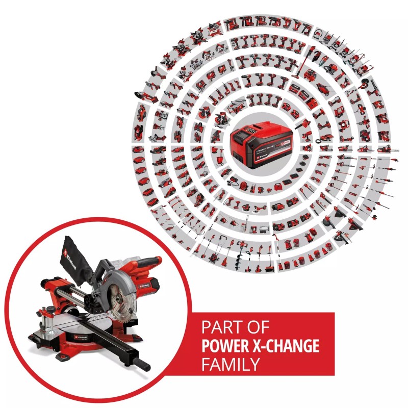 EINHELL TRONCATRICE RADIALE A BATTERIA TE-SM 36/210 Li - Solo