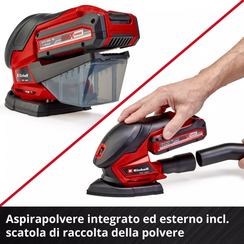 EINHELL LEVIGATRICE ORBITALE A BATTERIA TE-OS 18/150 Li Solo