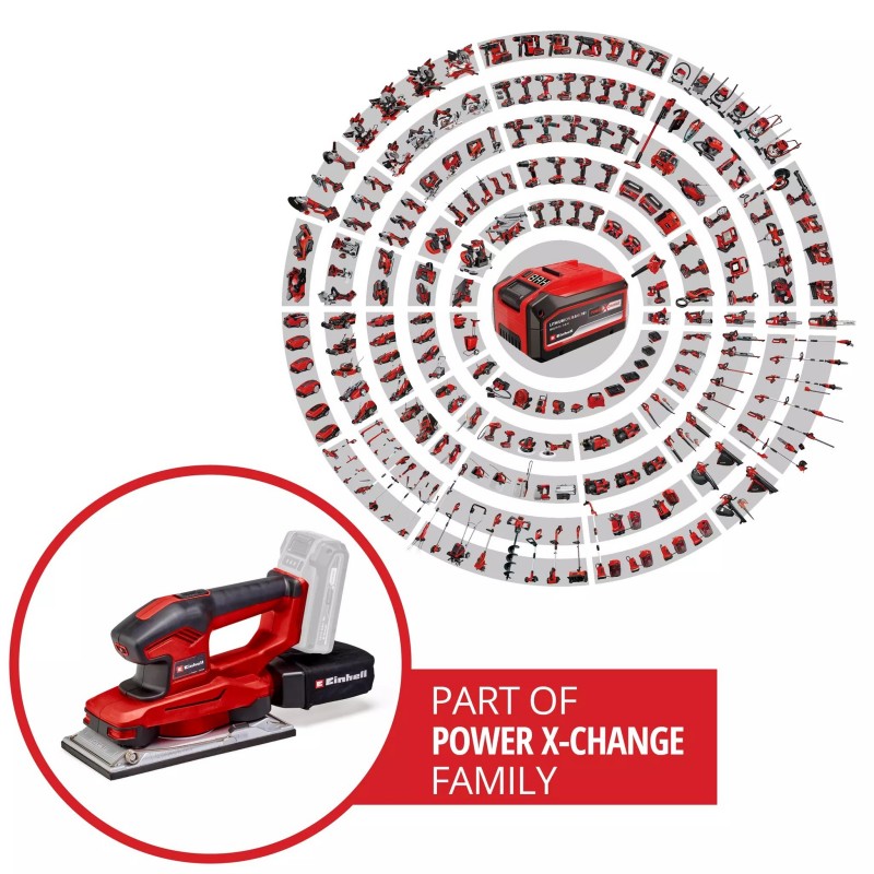 EINHELL LEVIGATRICE ORBITALE A BATTERIA TE-OS 18/230 Li Solo