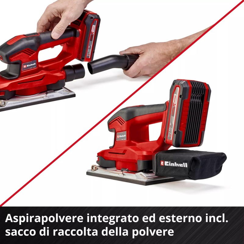 EINHELL LEVIGATRICE ORBITALE A BATTERIA TE-OS 18/230 Li Solo