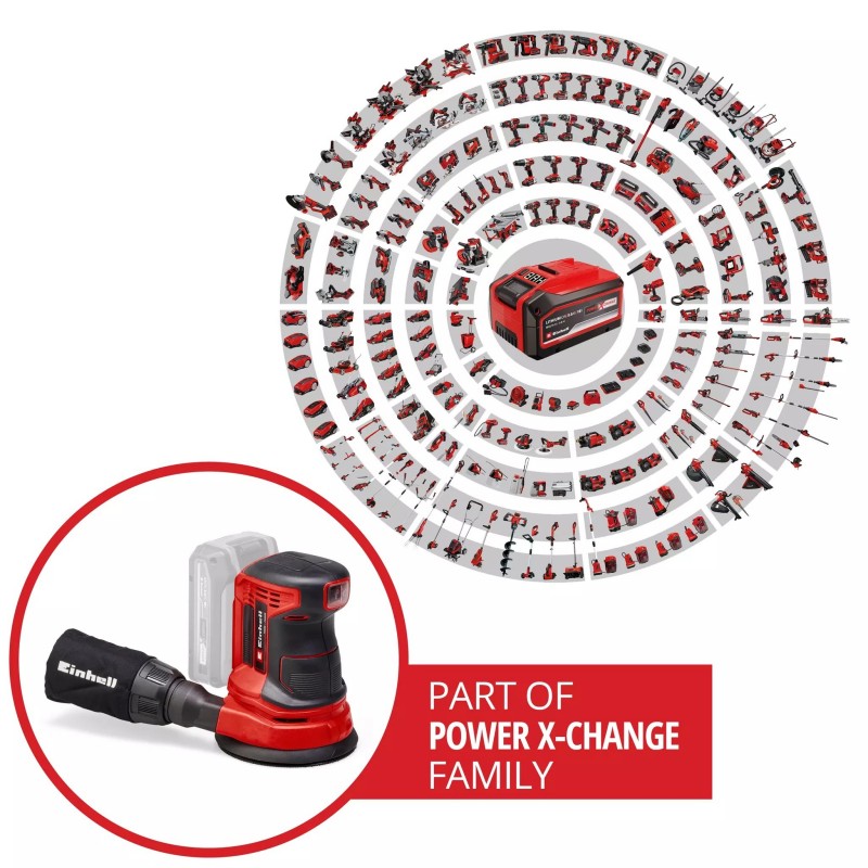 EINHELL LEVIGATRICE ROTORBITALE A BATTERIA TE-RS 18 Li-Solo