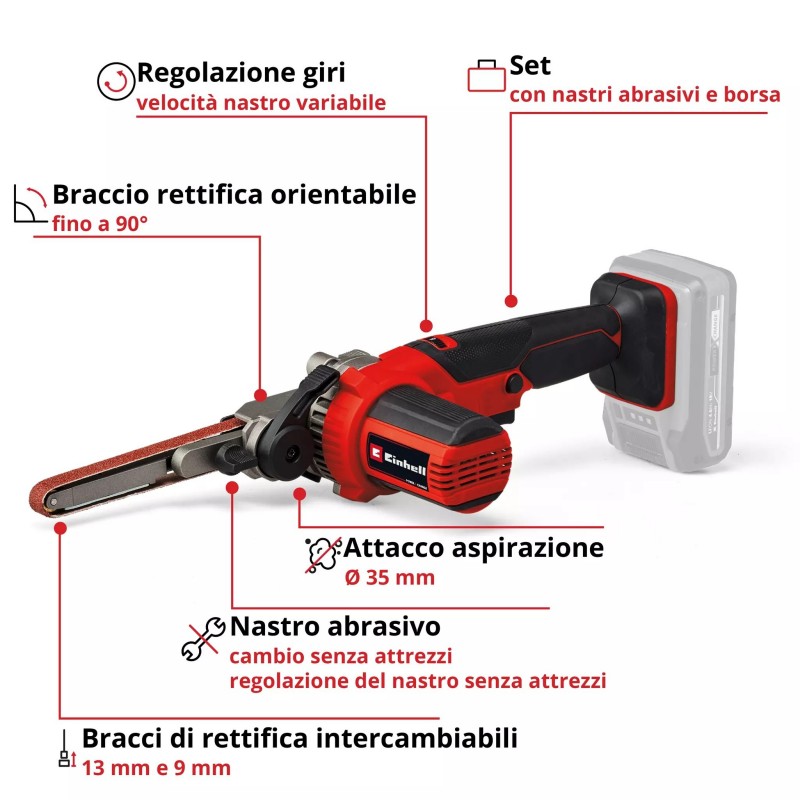 EINHELL LIMA A NASTRO TE-BF 18 Li - Solo