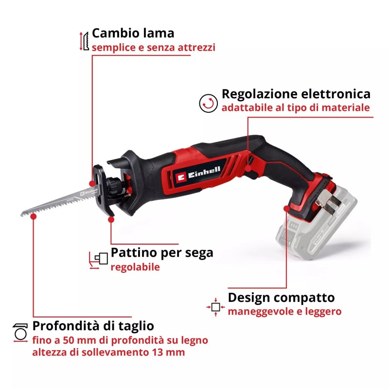 EINHELL SEGA UNIVERSALE A BATTERIA TE-AP 18/13 Li-Solo