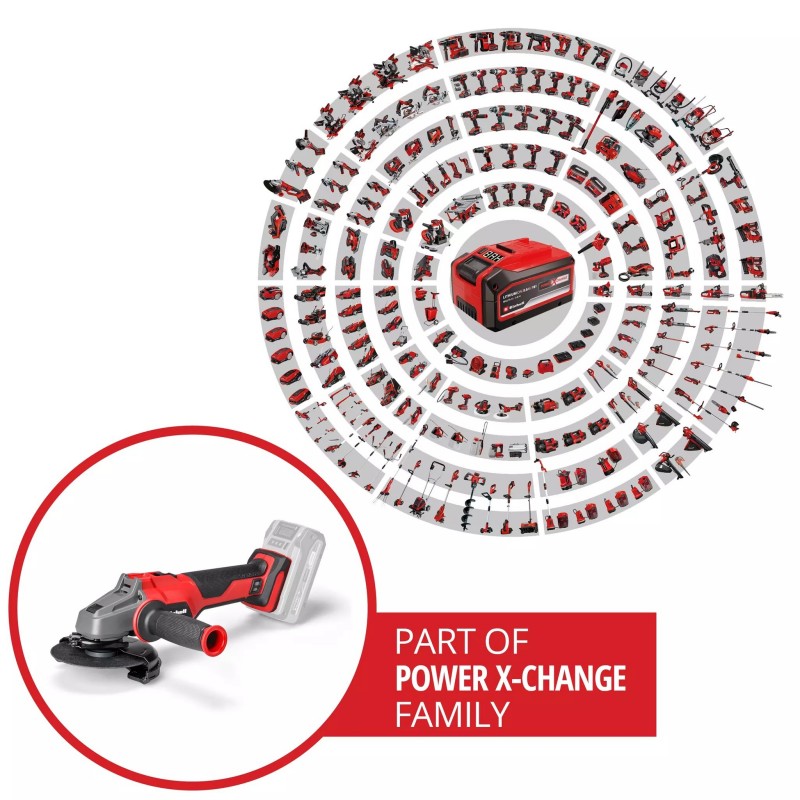 EINHELL SMERIGLIATRICE ANGOLARE A BATTERIA AXXIO 18/115 Q
