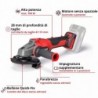 EINHELL SMERIGLIATRICE ANGOLARE A BATTERIA AXXIO 18/115 Q