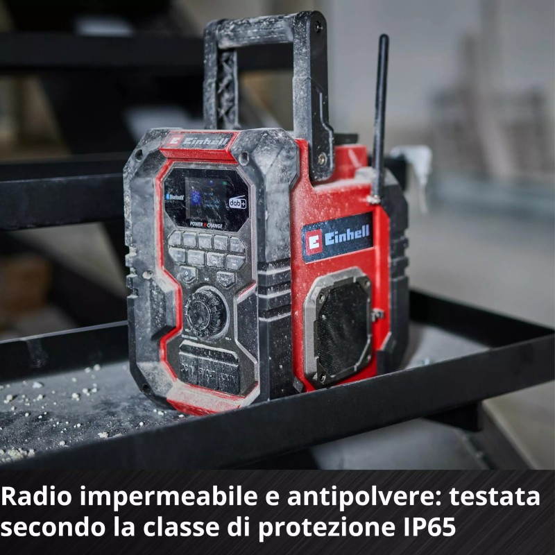 EINHELL RADIO DA CANTIERE TE-CR 18 Li DAB+/FM/BT - Solo