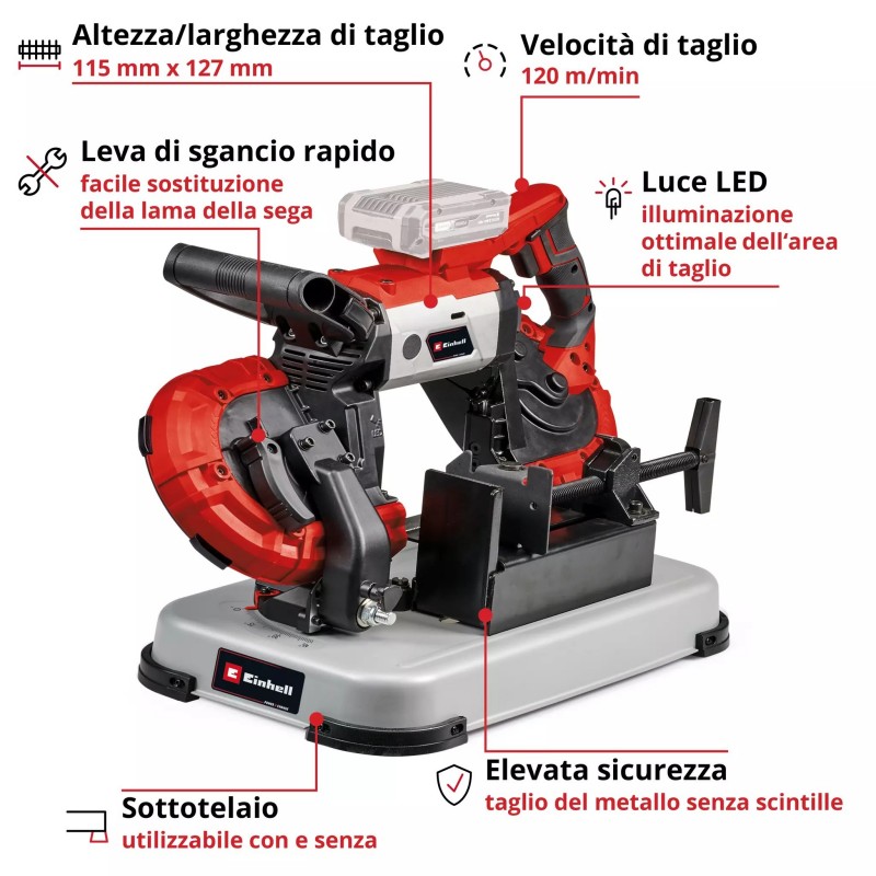 EINHELL SEGA A NASTRO TE-MB 18/127 U Li-Solo
