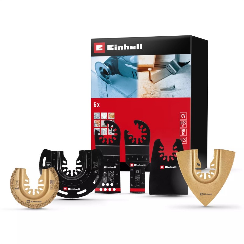 EINHELL SET ACCESSORI MULTIFUNZIONE LEGNO METALLO PIASTRELLE 6 PEZZI