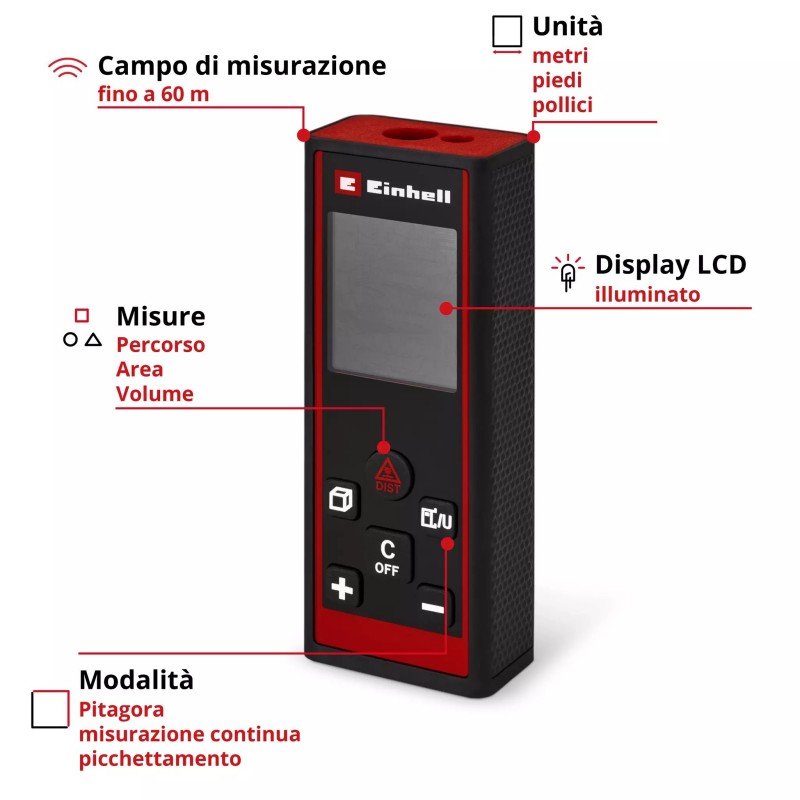EINHELL TELEMETRO LASER TC-LD 60 R