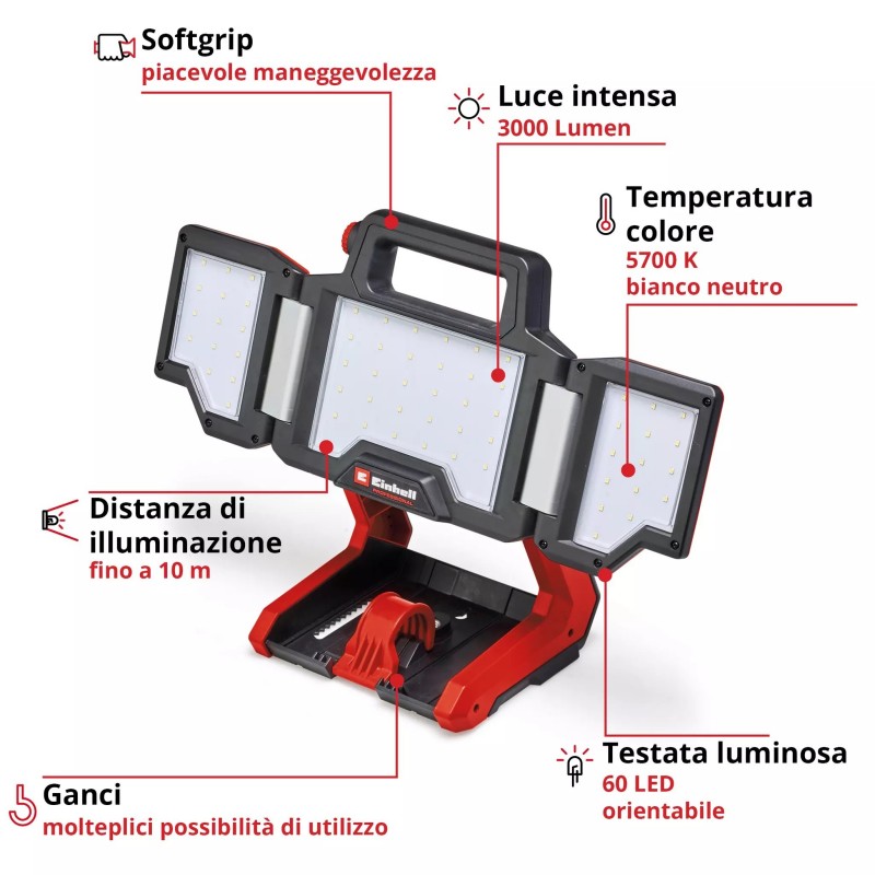 EINHELL TORCIA A BATTERIA TP-CL 18/3000 Li - Solo