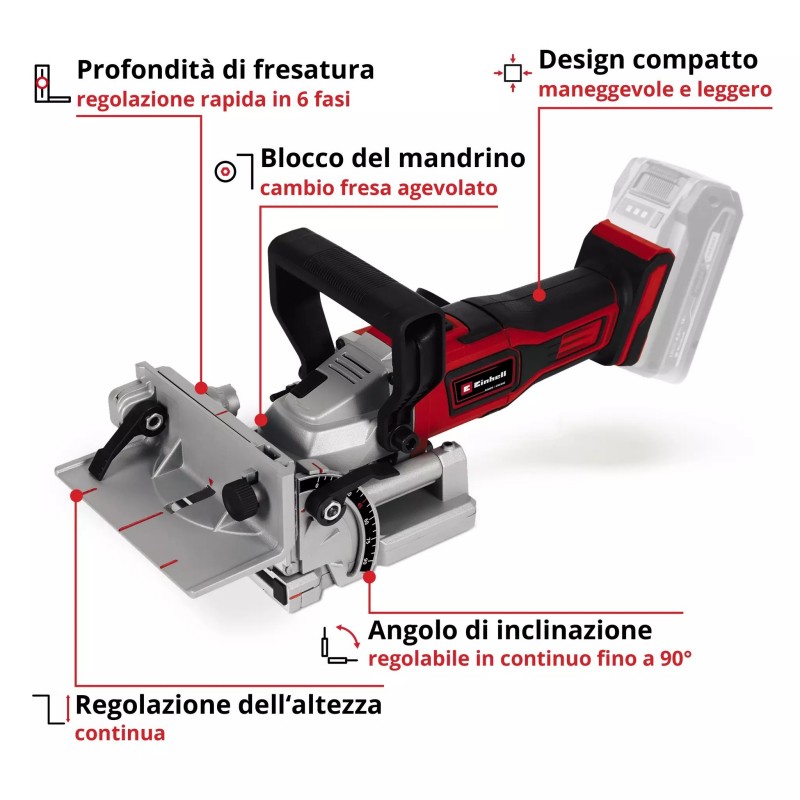 EINHELL FRESATRICE ORIZZONTALE TE-BJ 18 Li - Solo