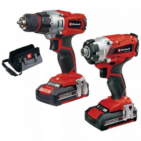 EINHELL KIT UTENSILI A BATTERIA TE-TK 18/1 Li Kit (CD+CI)