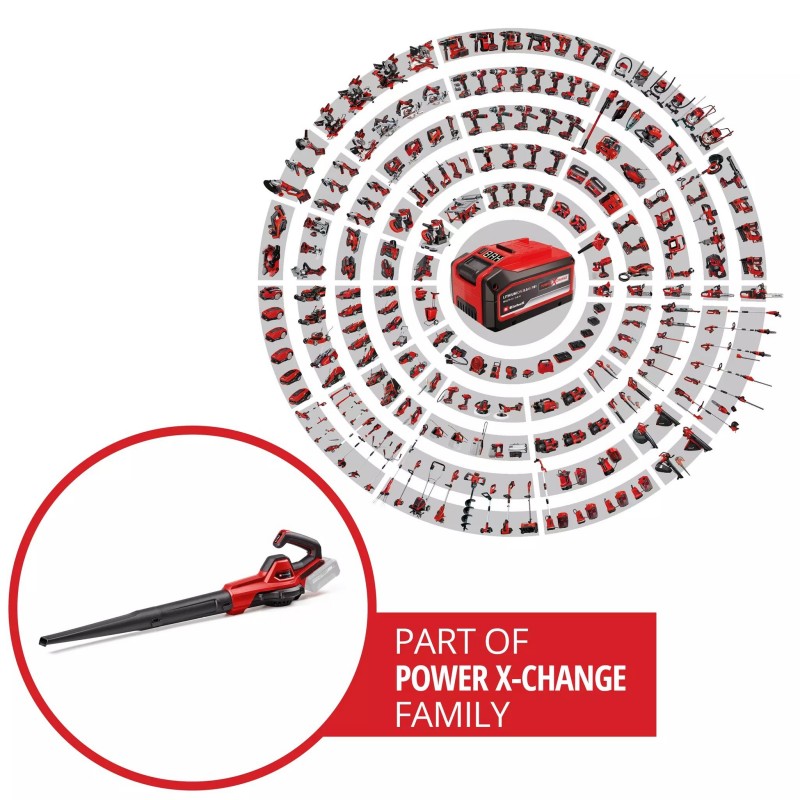 EINHELL SOFFIATORE UNIVERSALE A BATTERIA GE-UB 18/250 Li E-Solo