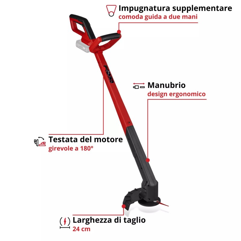 EINHELL TAGLIABORDI A BATTERIA GC-CT 18/2411 Li P-Solo