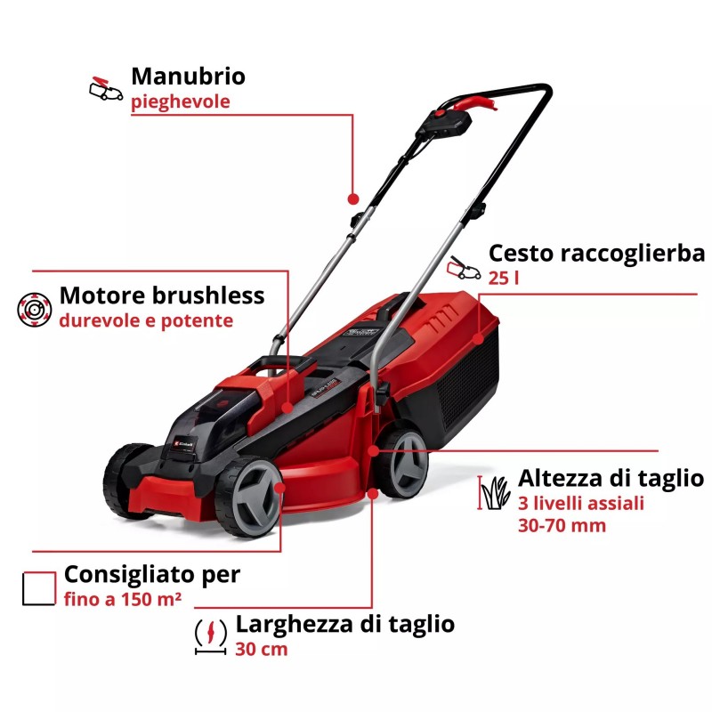 EINHELL TOSAERBA A BATTERIA GE-CM 18/30 Li (1x3