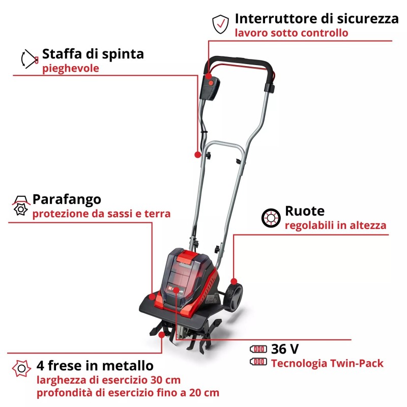 EINHELL ZAPPATRICE A BATTERIA GE-CR 30 Li-Solo