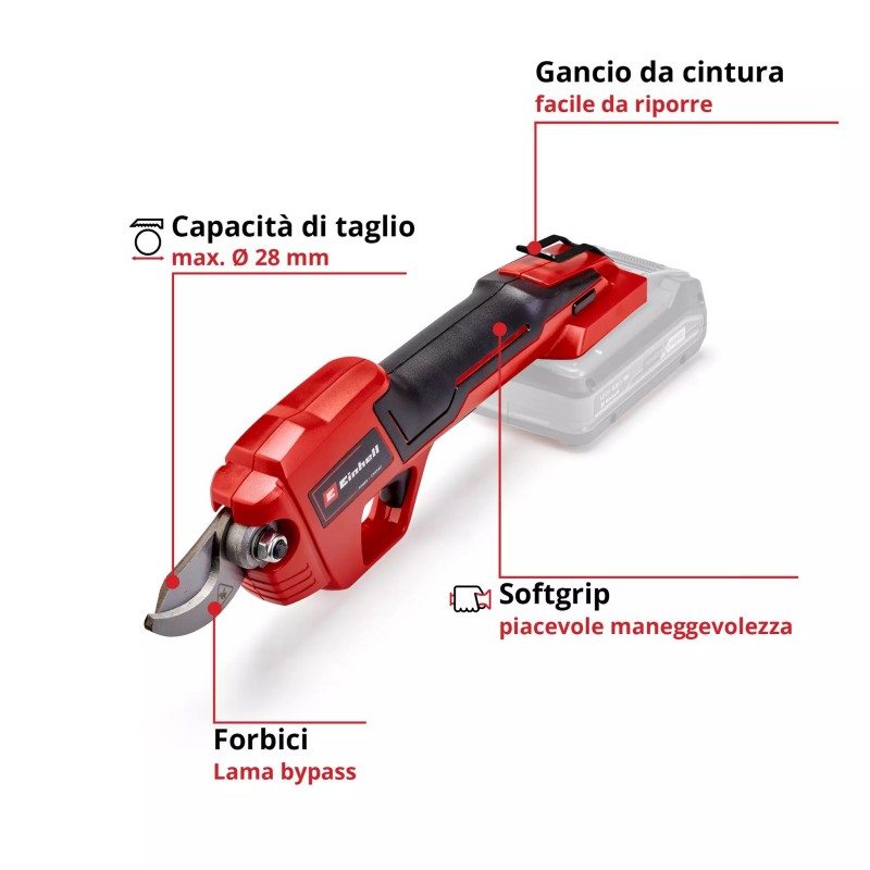 EINHELL FORBICI PER POTATURA GE-LS 18 Li-Solo