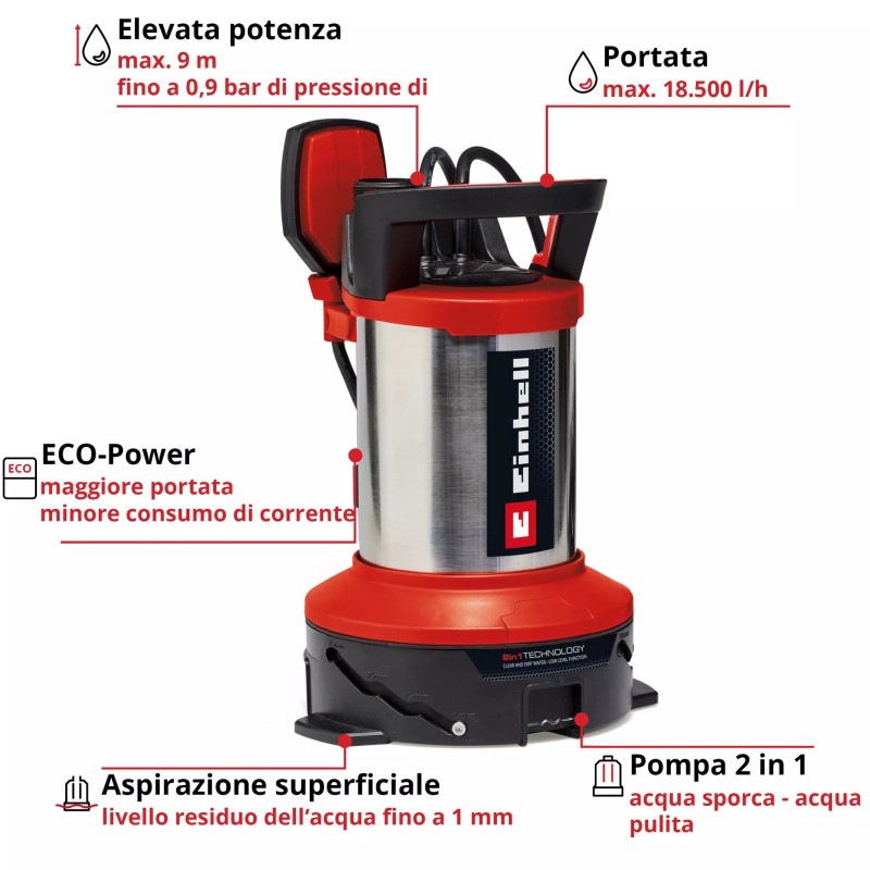 EINHELL KIT DA INONDAZIONE GE-DP 7535 N LL ECO