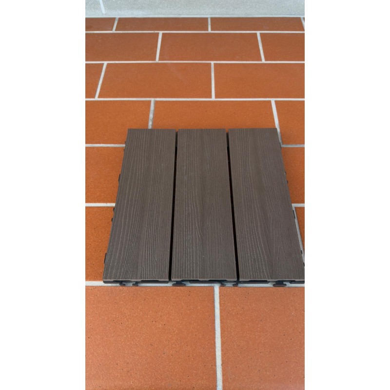 DAKOTA - Mattonella WPC Brown, sistema a incastro (confezione 6 pz) Dakota - 3