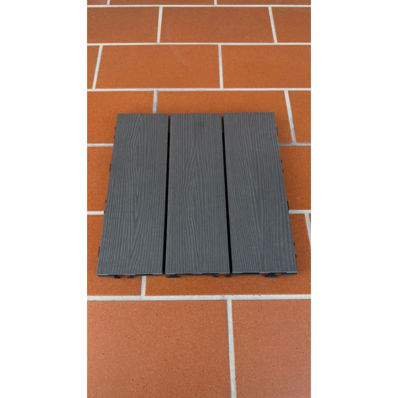 DAKOTA - Mattonella WPC Smoke, sistema a incastro (confezione 6 pz) Dakota - 1