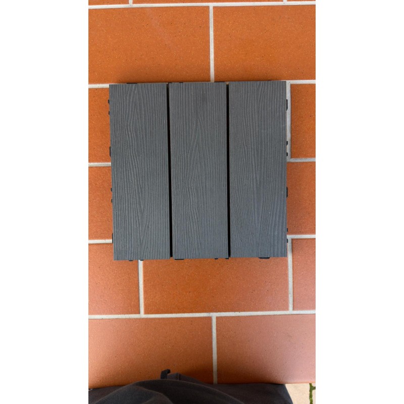 DAKOTA - Mattonella WPC Smoke, sistema a incastro (confezione 6 pz) Dakota - 2