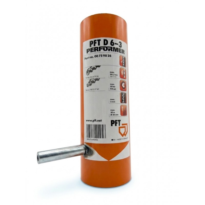 Polmone Knauf PFT D6-3 PERFORMER CON PIN arancione con rotazione oraria per intonacatrici G4 Smart, Ritmo XL, Swing L