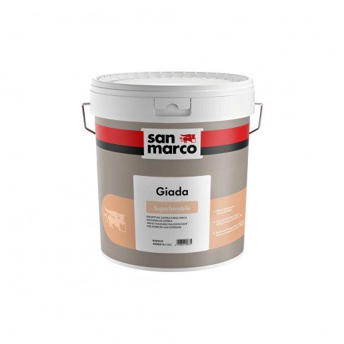 Idropittura superlavabile Giada San Marco effetto vellutato per esterno e interno (Secchio da 4Lt o 14Lt)