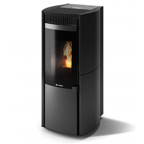 Stufa Garda 9 Plus CS Thermos a pellet, Ceramica Nero, a fumi posteriore/superiore, 10,1kW