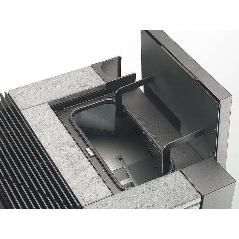 Stufa Sirmione 10 CS Thermos a pellet con bruciatore autopulente, serbatoio a chiusura magnetica