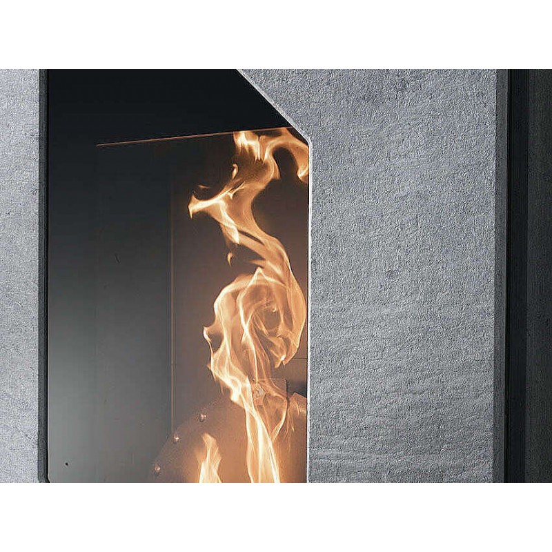 Stufa Sirmione 10 CS Thermos a pellet con bruciatore autopulente, finitura di design in pietra