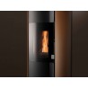 Stufa Arianna 10 CS Thermos a pellet con bruciatore autopulente, vetro panoramico curvato