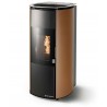 Stufa Arianna 10 CS Thermos a pellet con bruciatore autopulente, Metallo Bronzo, a fumi posteriore/superiore, 10,8kW