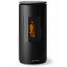 Stufa Leire Stagna CS Thermos a pellet, Metallo Nero Soft + Top Metallo Nero Soft, a fumi posteriore/superiore, 8,9kW