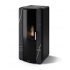 Stufa Firenze 10 Stagna CS Thermos a pellet con bruciatore autopulente, Pietra Nero Azalai, a fumi posteriore/superiore, 10,8kW