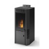Stufa Cortina 10 CS Thermos a pellet con bruciatore autopulente, Metallo Nero, 10,8kW