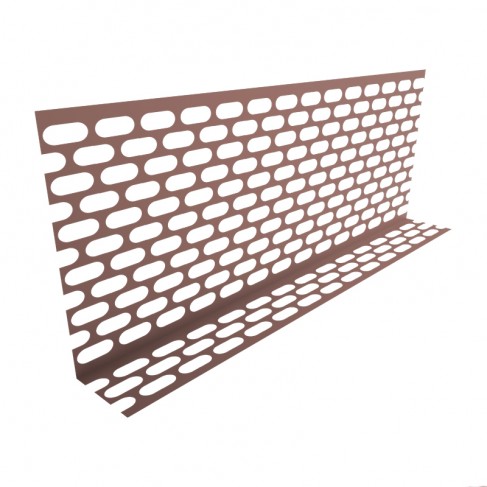 Rete antiuccelli ad angolo Riwega 30x50 mm PVC marrone (conf. 50 m)