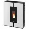 Stufa a pellet canalizzata Cadel Tile3 Plus bianca con braciere in ghisa, 10kW  - 1