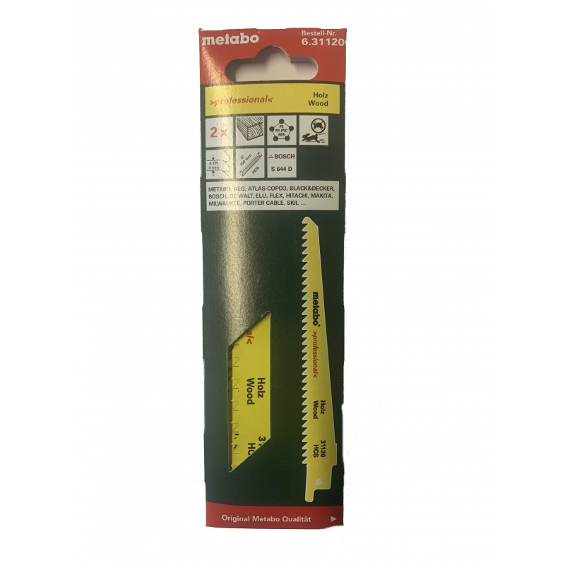 Metabo 2 lame ricambio per legno 15 cm 31120 hcs - 6.31120