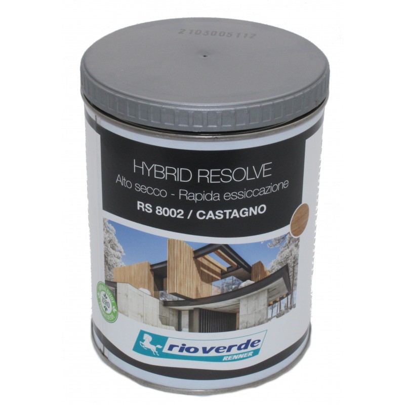 Impregnante all'acqua per legno hybrid resolve alto secco - rapida essiccazione Castagno RS8002 Impregnante all'acqua per legno hybrid resolve alto secco - rapida essiccazione Castagno RS8002
