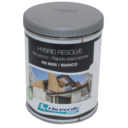 Impregnante all'acqua per legno hybrid resolve alto secco - rapida essiccazione Bianco RS8005